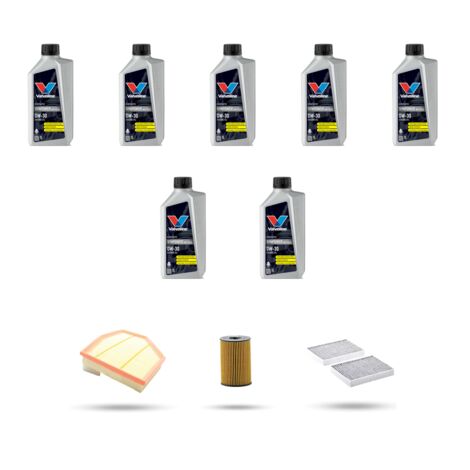 Kit tagliando 3 FILTRI e 7L OLIO compatibile con Bmw serie 5 (G30,G31,F90) M550 i 390kw dal 2019