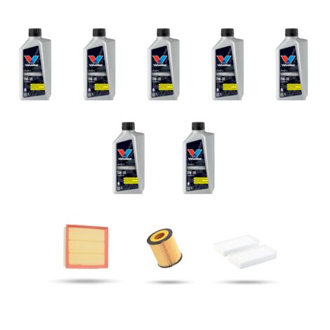 Kit tagliando 3 FILTRI e 7L OLIO compatibile con Bmw serie 6 (F12, F13) 640i 235kw dal 2011
