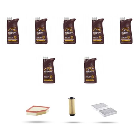 Kit tagliando 3 FILTRI e 7L OLIO compatibile con Bmw serie 6 (G32GT) 640i 250kw dal 2017