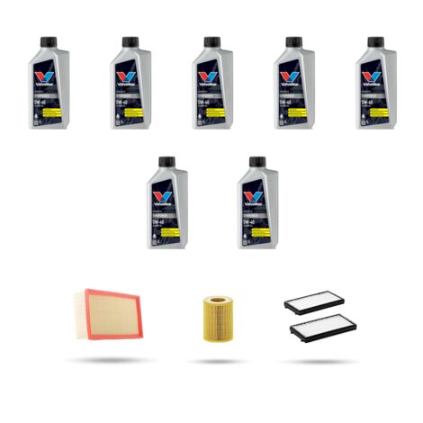 Kit tagliando 3 FILTRI e 7L OLIO compatibile con Bmw serie 7 (E65,E66) 730i 170kw dal 2003