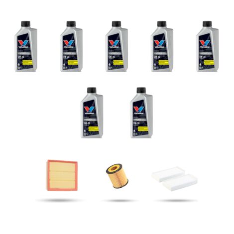 Kit tagliando 3 FILTRI e 7L OLIO compatibile con Bmw serie 7 (F01, F02) 740i 235kw dal 2012