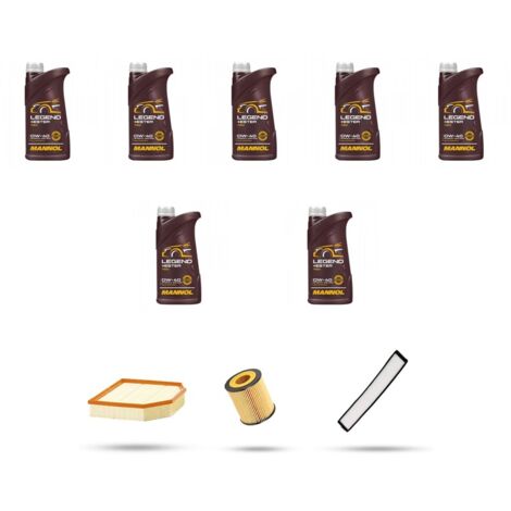 Kit tagliando 3 FILTRI e 7L OLIO compatibile con Bmw x3 (E83) 2.5si 160kw dal 2006 al 2010