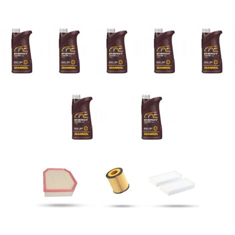 Kit tagliando 3 FILTRI e 7L OLIO compatibile con Bmw x3 (F25) 28ix 3.0 190kw dal 2011