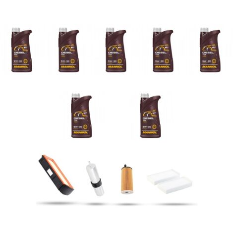 Kit tagliando 3 FILTRI e 7L OLIO compatibile con Bmw x3 (F25) 30dx 190kw dal 2011 al 2017