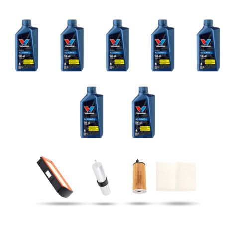 Kit tagliando 3 FILTRI e 7L OLIO compatibile con Bmw x3 (F25) 30dx 204kw dal 2016