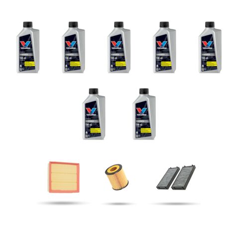 Kit tagliando 3 FILTRI e 7L OLIO compatibile con Bmw x5 (E70) 35ix 225kw dal 2010