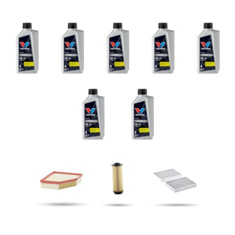 Kit tagliando 3 FILTRI e 7L OLIO compatibile con Bmw x5 (G05,F95) 40i hybrid 245kw dal 2020
