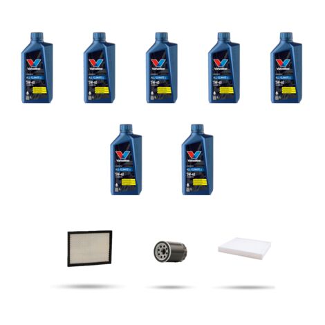Kit tagliando 3 FILTRI e 7L OLIO compatibile con Chrysler 300c 6.1 SRT8 317KW dal 2006 al 2010