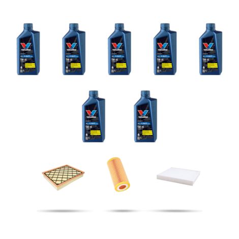 Kit tagliando 3 FILTRI e 7L OLIO compatibile con Ford Focus II 2.5 ST 166kw dal 2005