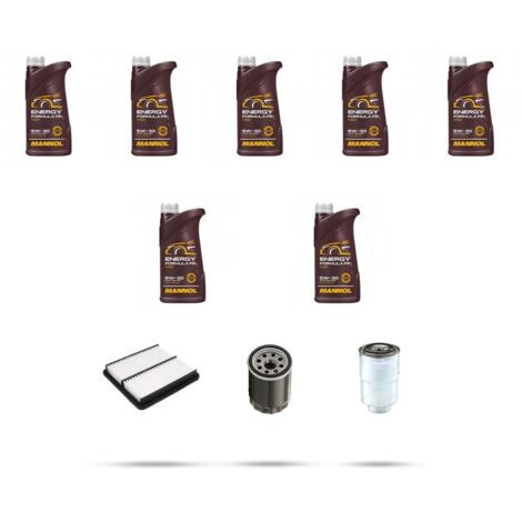 Kit tagliando 3 FILTRI e 7L OLIO compatibile con Ford Ranger 2.5 TD 62kw dal 2002