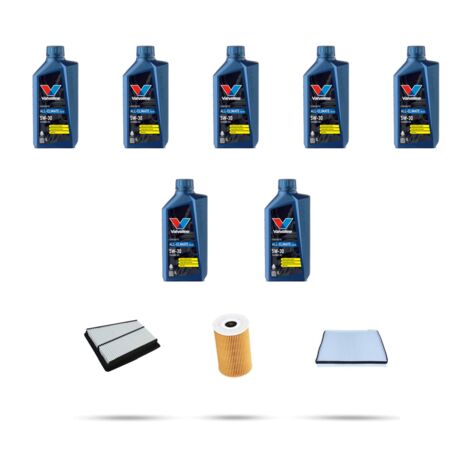Kit tagliando 3 FILTRI e 7L OLIO compatibile con Hyundai Equus 4.6 v8 269kw dal 2009