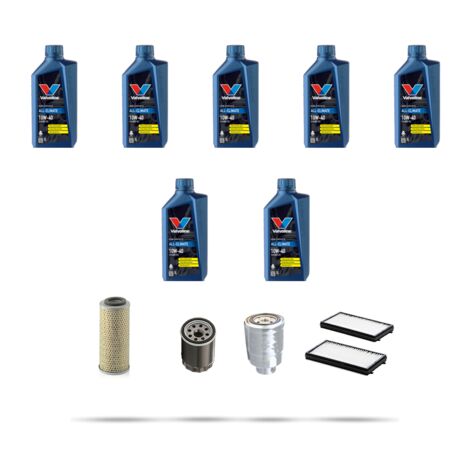 Kit tagliando 3 FILTRI e 7L OLIO compatibile con Hyundai Galloper II 2.5 D 73kw dal 1998