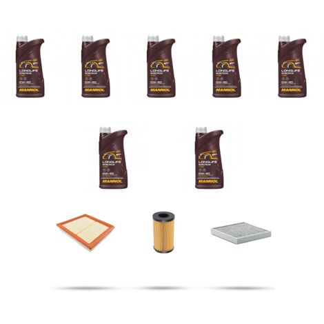 Kit tagliando 3 FILTRI e 7L OLIO compatibile con Jaguar E-Pace (X540) 2.0 P200 MHev 147kw dal 2020