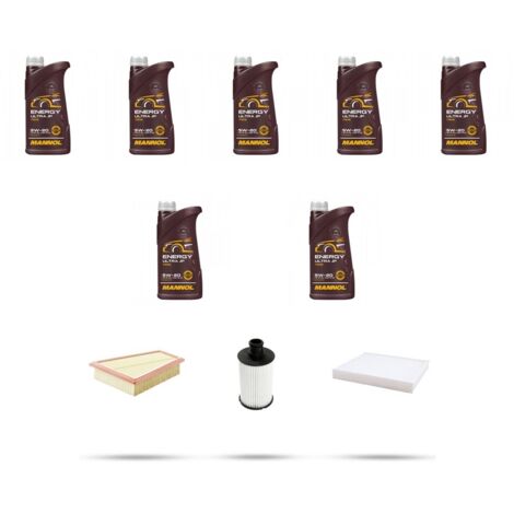 Kit tagliando 3 FILTRI e 7L OLIO compatibile con Jaguar F-Pace (X761) 3.0 250kw dal 2015