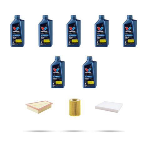 Kit tagliando 3 FILTRI e 7L OLIO compatibile con Jaguar F-Pace (X761) 3.0 diesel 221kw dal 2017