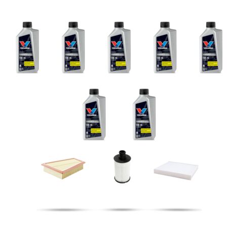 Kit tagliando 3 FILTRI e 7L OLIO compatibile con Jaguar XE (x760) 5.0 441kw dal 2018