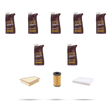 Kit tagliando 3 FILTRI e 7L OLIO compatibile con Jaguar XF (x260) 2.0 d 120kw dal 2015