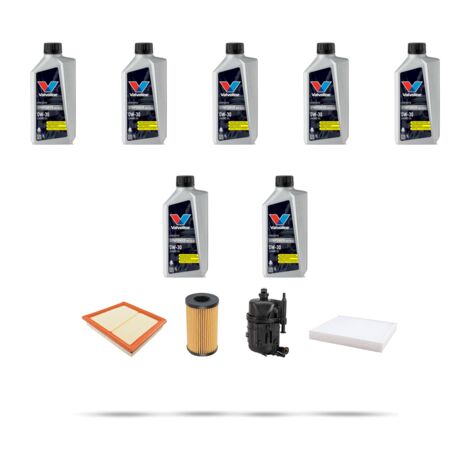 Kit tagliando 3 FILTRI e 7L OLIO compatibile con Land Rover Discovery Sport 2.0 d 132kw dal 2015