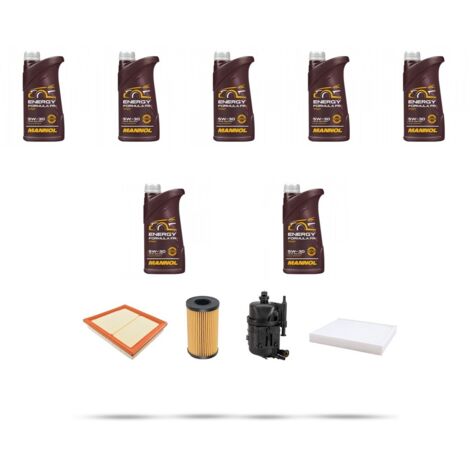 Kit tagliando 3 FILTRI e 7L OLIO compatibile con Land Rover Discovery Sport 2.0 d 177kw dal 2017