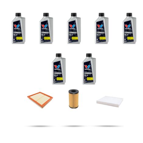 Kit tagliando 3 FILTRI e 7L OLIO compatibile con Land Rover Discovery Sport 2.0 D180 MHEV 132kw dal 2019