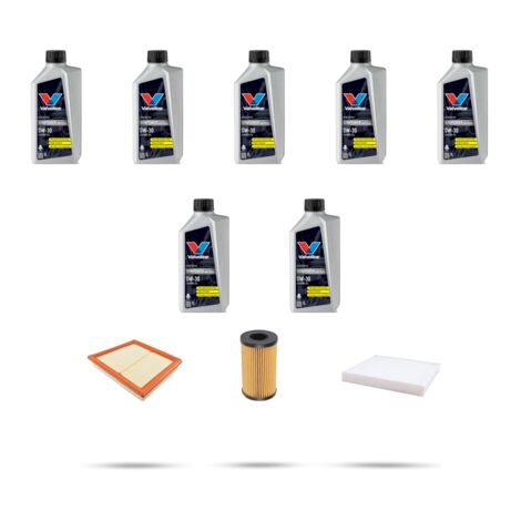 Kit tagliando 3 FILTRI e 7L OLIO compatibile con Land Rover Discovery Sport 2.0 P290 MHEV 213kw dal 2020