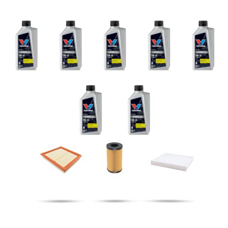 Kit tagliando 3 FILTRI e 7L OLIO compatibile con Land Rover Discovery Sport 2.0 Si4 177kw dal 2017