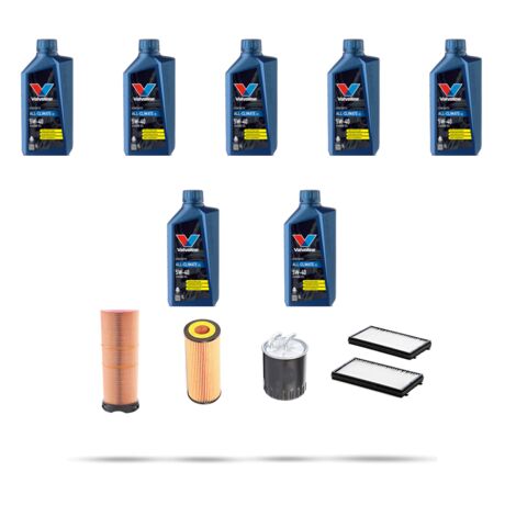 Kit tagliando 3 FILTRI e 7L OLIO compatibile con Mercedes Classe C (W203,C203,S203) C220 CDI 110kw dal 2004 al 2007