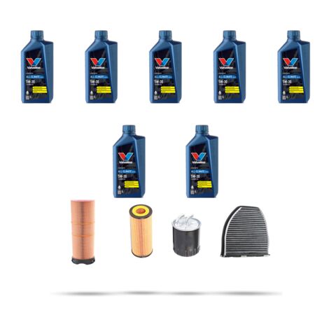 Kit tagliando 3 FILTRI e 7L OLIO compatibile con Mercedes Classe C (W204,C204,S204) C200 CDI 100kw Dal 2007 al 2009