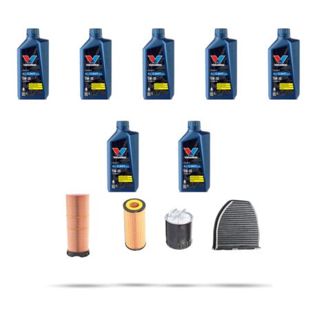 Kit tagliando 3 FILTRI e 7L OLIO compatibile con Mercedes Classe C (W204,C204,S204) C200 CDI BlueEfficency 100kw Dal 2008 al 2009