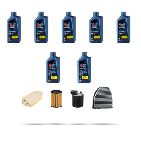 Kit tagliando 3 FILTRI e 7L OLIO compatibile con Mercedes Classe C (W204,C204,S204) C200 CDI BlueEfficency 100kw Dal 2009 al 2014
