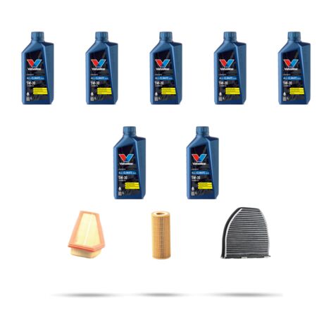 Kit tagliando 3 FILTRI e 7L OLIO compatibile con Mercedes Classe C (W204,C204,S204) C250 CGI BlueEfficency 150kw Dal 2009 al 2014