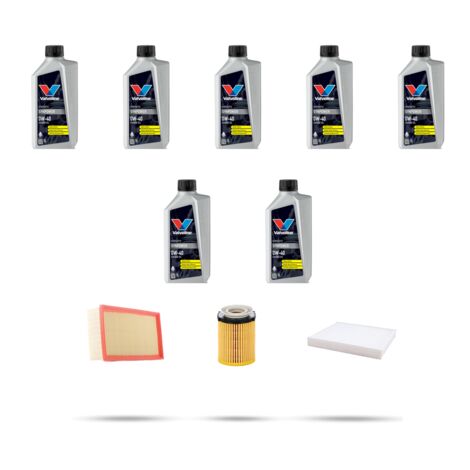 Kit tagliando 3 FILTRI e 7L OLIO compatibile con Mercedes Classe C (W205,S205,C205) 180 115kw Dal 2014