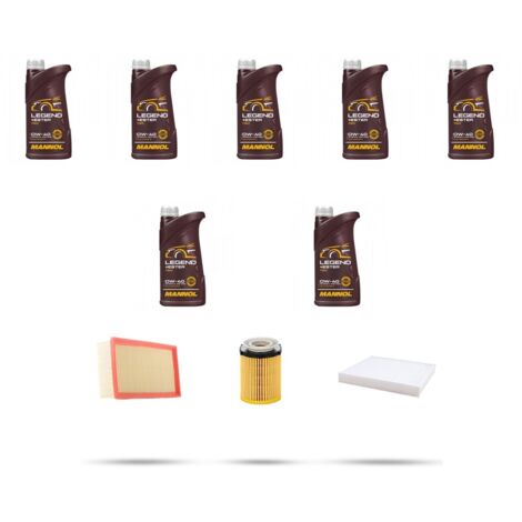 Kit tagliando 3 FILTRI e 7L OLIO compatibile con Mercedes Classe C (W205,S205,C205) 180 115kw Dal 2014