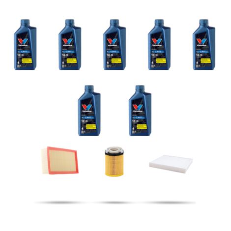 Kit tagliando 3 FILTRI e 7L OLIO compatibile con Mercedes Classe C (W205,S205,C205) 180 115kw Dal 2018