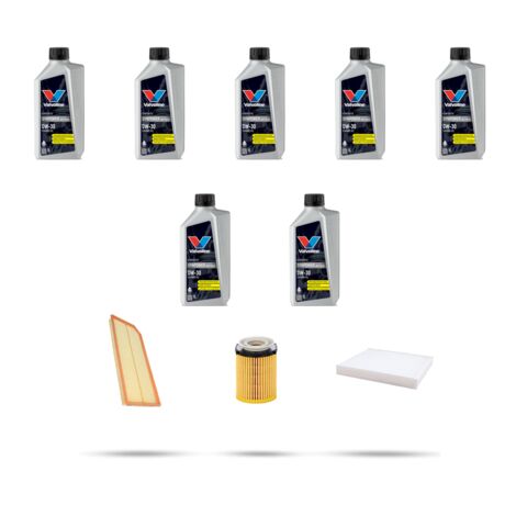 Kit tagliando 3 FILTRI e 7L OLIO compatibile con Mercedes Classe C (W205,S205,C205) 300 190kw Dal 2018