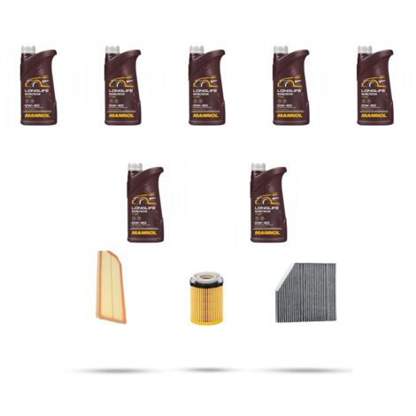 Kit tagliando 3 FILTRI e 7L OLIO compatibile con Mercedes Classe E (W213,S213,A213) 180 115kw Dal 2019