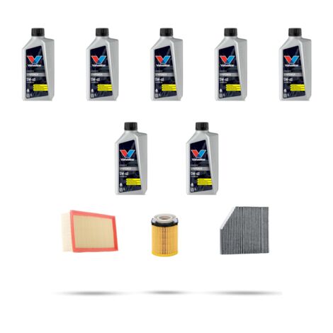 Kit tagliando 3 FILTRI e 7L OLIO compatibile con Mercedes Classe E (W213,S213,A213) E300 180kw Dal 2016