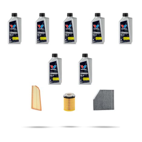 Kit tagliando 3 FILTRI e 7L OLIO compatibile con Mercedes Classe E (W213,S213,A213) E300 190kw Dal 2018