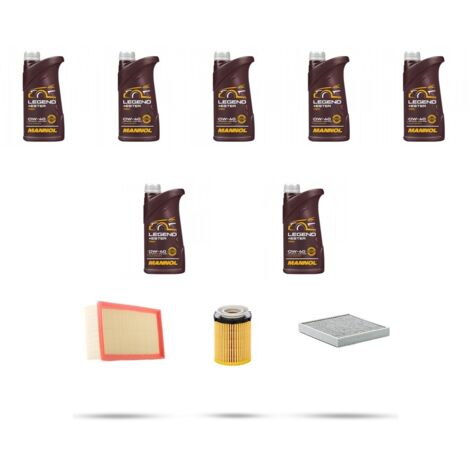 Kit tagliando 3 FILTRI e 7L OLIO compatibile con Mercedes Classe SLC (R172) 300 180kw Dal 2016