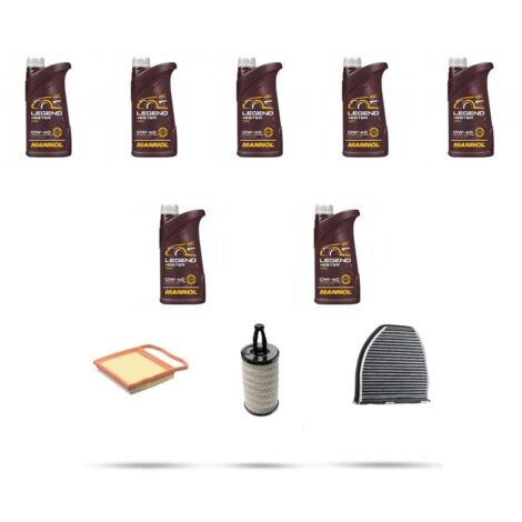 Kit tagliando 3 FILTRI e 7L OLIO compatibile con Mercedes CLS (C218) 400 245kw Dal 2014