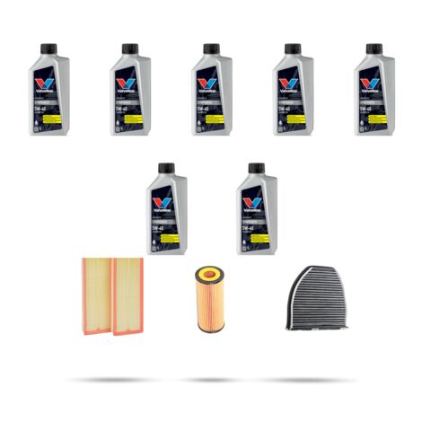 Kit tagliando 3 FILTRI e 7L OLIO compatibile con Mercedes GLK (X204) 280 170kw Dal 2008