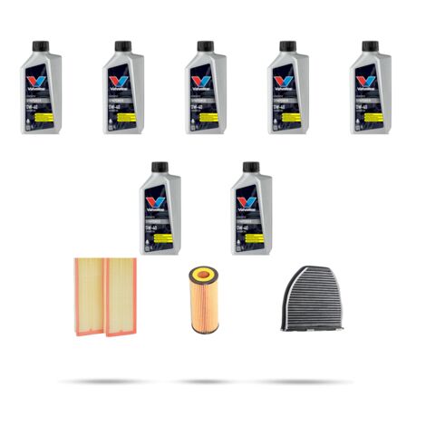 Kit tagliando 3 FILTRI e 7L OLIO compatibile con Mercedes GLK (X204) 350 200kw Dal 2008