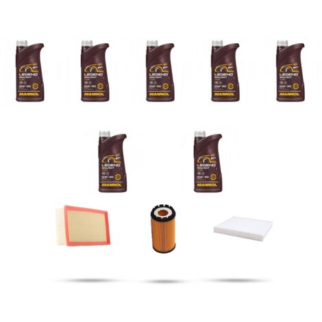Kit tagliando 3 FILTRI e 7L OLIO compatibile con Porsche Cayenne I (955) 3.2 V6 184kw dal 2003