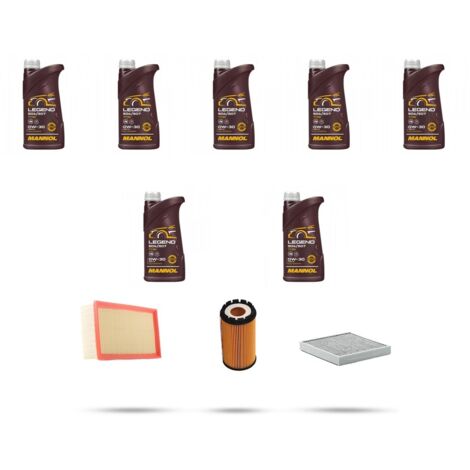 Kit tagliando 3 FILTRI e 7L OLIO compatibile con Porsche Cayenne II (958) 3.6 v6 220Kw dal 2010