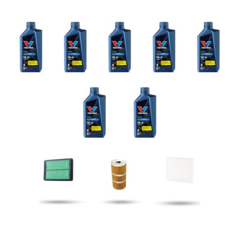 Kit tagliando 3 FILTRI e 7L OLIO compatibile con Renault Koleos II 1.6 DCI 96kw dal 2016