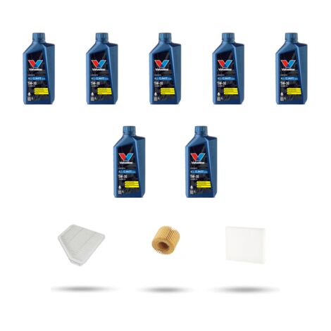 Kit tagliando 3 FILTRI e 7L OLIO compatibile con Toyota Avensis III (T27) 2.0 D-4D 91kw Dal 2011