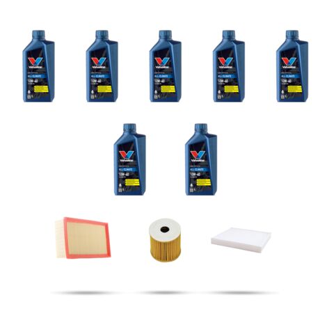 Kit tagliando 3 FILTRI e 7L OLIO compatibile con Volvo S70 2.4 20V Turbo 142kw dal 1997