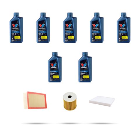 Kit tagliando 3 FILTRI e 7L OLIO compatibile con Volvo S70 2.5 103kw dal 1999