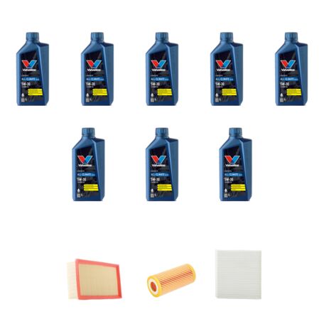 Kit tagliando 3 FILTRI e 8L OLIO compatibile con Audi A3 (8V1,8VK) 2.5 TFSI RS3 8V 294kw dal 2016