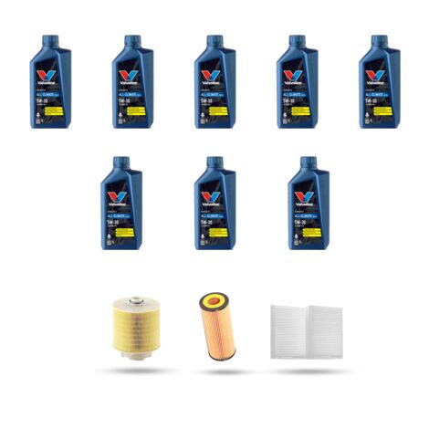 Kit tagliando 3 FILTRI e 8L OLIO compatibile con Audi A6 II (C6) 2.4 v6 130kw dal 2004 al 2008